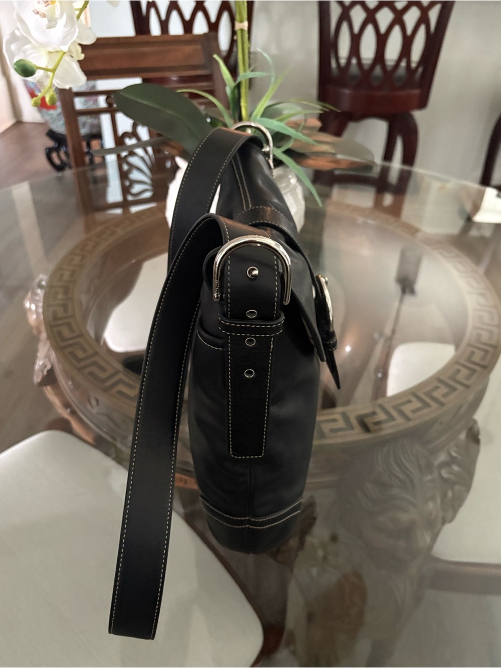🖤🖤VINTAGE Y2K COACH SOHO BLACK LEATHER CROSSBODY/SHOULDER BAG!🖤🖤9480 - Picture 5 of 11